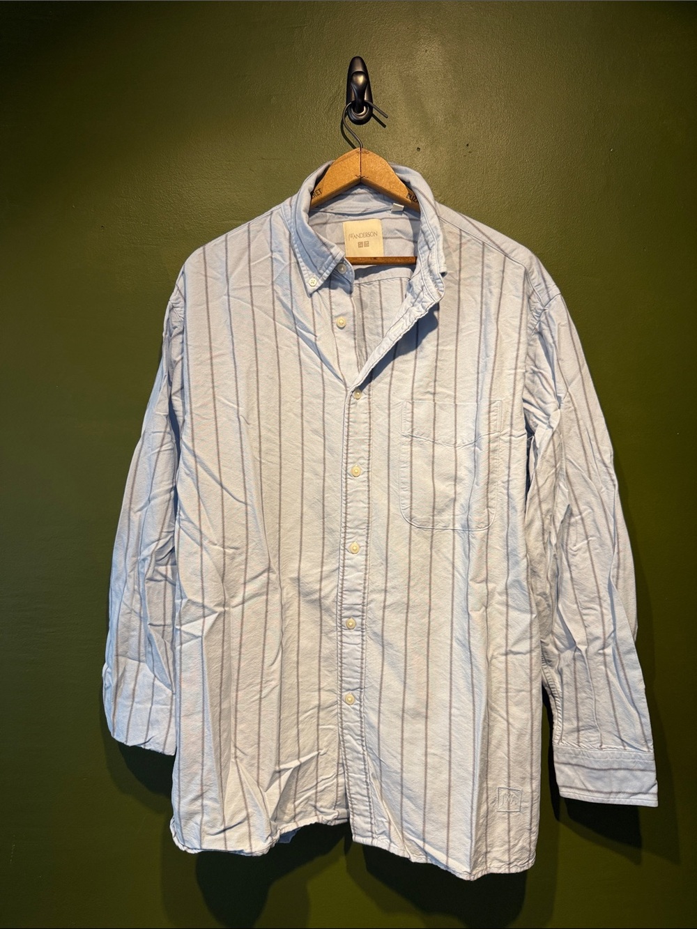Uniqlo x JW Anderson Light Blue Stripe Men's Button-Up Shirt